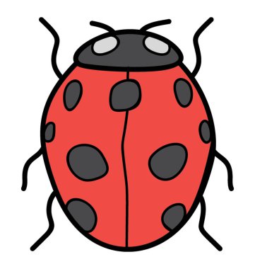 Ladybird simgesinin Doodle tasarımı.