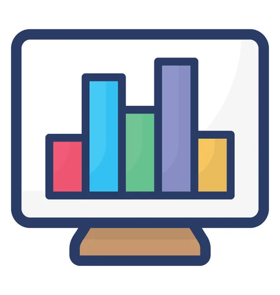 Online Analytics Flat Design — Stock Vector