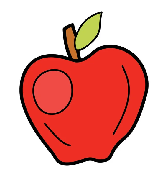 Doodle Vektor Der Apple Ikone — Stockvektor