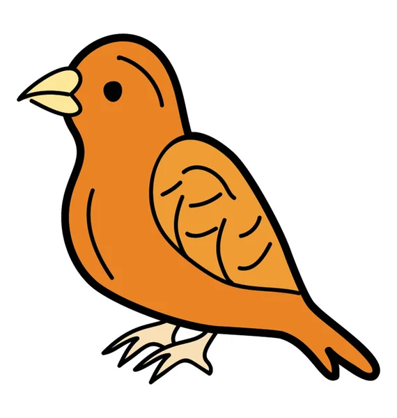 Sparrow Icoon Vector Doodle — Stockvector