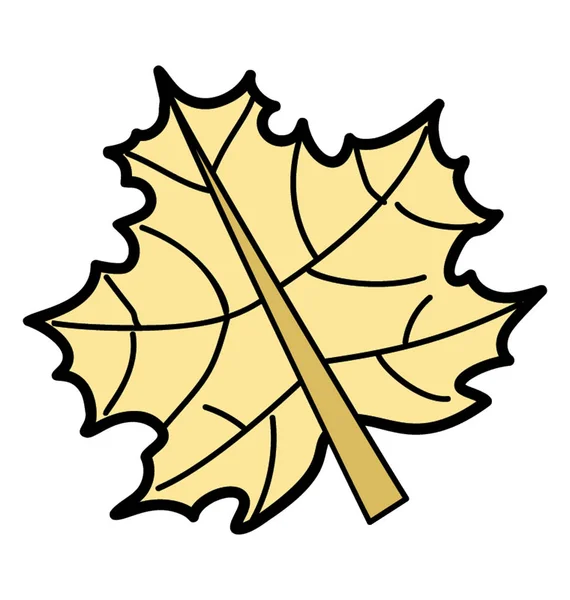 Maple Leaf Icoon Doodle Vector — Stockvector