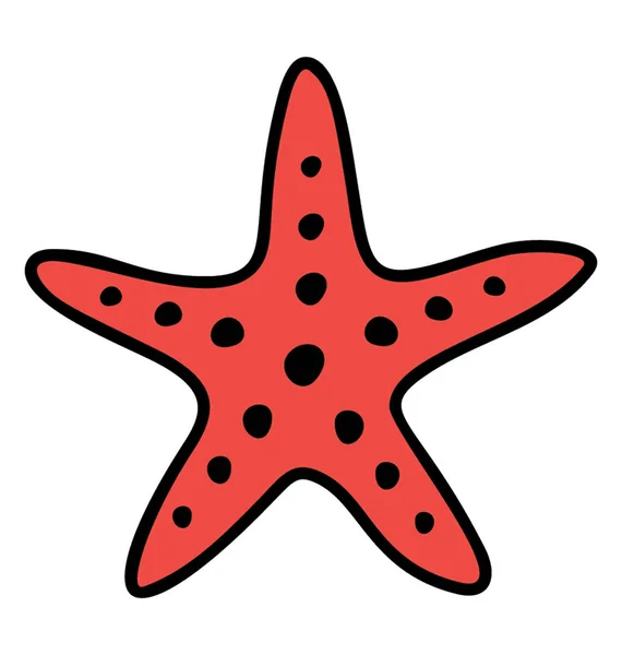 Ikona Rozgwiazdy Projekcie Doodle — Wektor stockowy