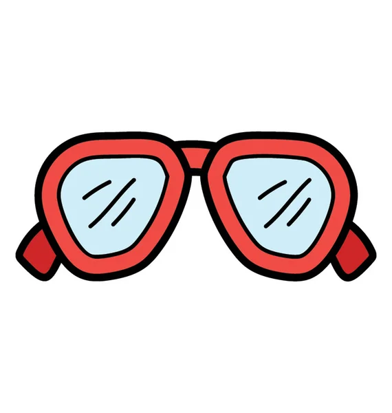 Glasses Icon Doodle Design — Stock Vector