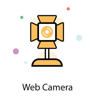 Stüdyo ışık düz simgesi