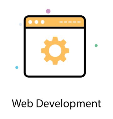 Web yapılandırma düz simgesi tasarım 