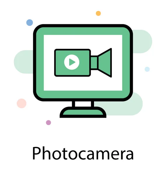 Video Bewerken Platte Pictogram Ontwerp — Stockvector