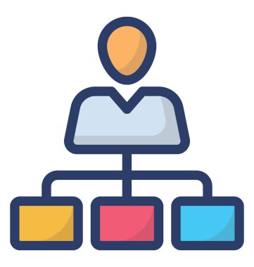 Düz Vektördeki hiyerarşi simgesi 