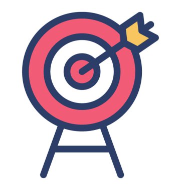 Düz Vektördeki hedef simgesi