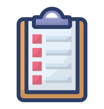 Düz vektör yapılacaklar listesi simgesi