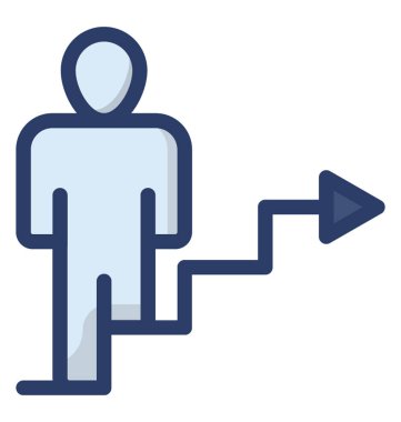 Düz Vektördeki kariyer yolu simgesi 