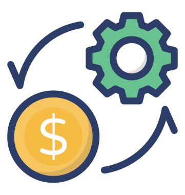 Düz Vektördeki ödeme işleme simgesi 