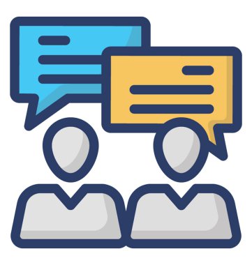 Düz Vektördeki konuşma simgesi 