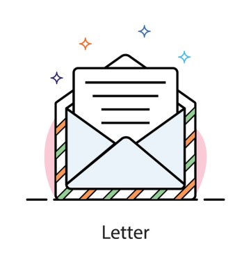 Beyaz arka planda yalıtılmış iş e-posta simgesi 