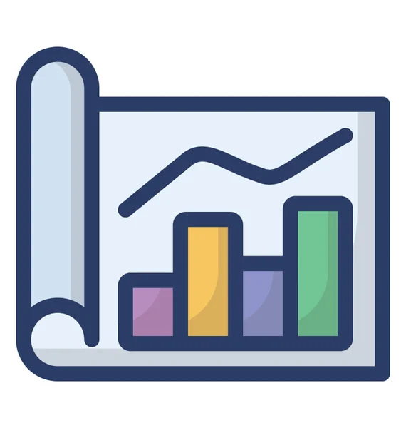 Statistieken Pictogram Platte Vector — Stockvector
