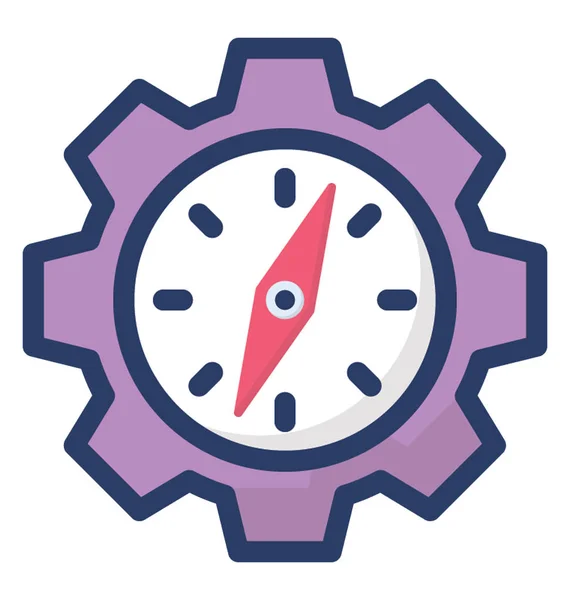 Time Management Icoon Platte Vector — Stockvector