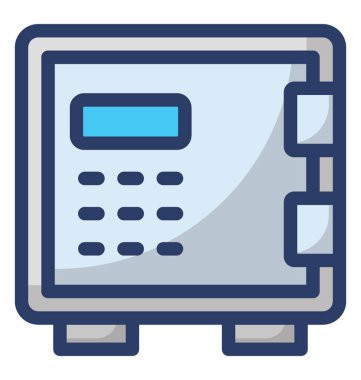 Dijital dolap simgesinin düz tasarımı.