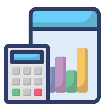 Düz tasarım hesaplama simgesinin.