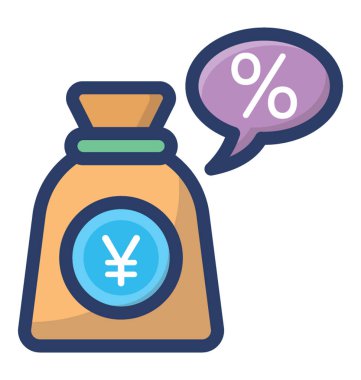 Bütçe simgesinin düz tasarımı.