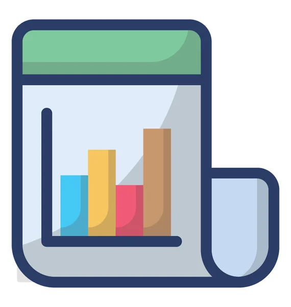 Business Analytics Pictogram Plat Ontwerp — Stockvector