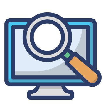 Çözümleme simgesinin düz vektör tasarımı.