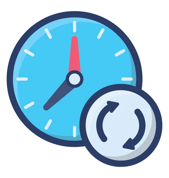 Ronda Del Icono Del Reloj Diseño Vectores Planos — Vector de stock