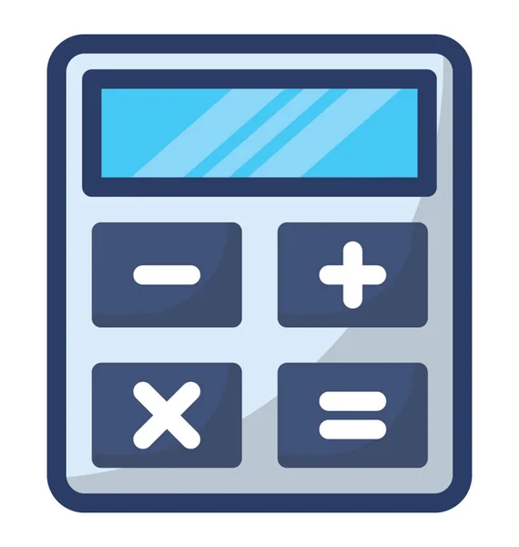 Icône Calculatrice Dessin Vectoriel Plat — Image vectorielle