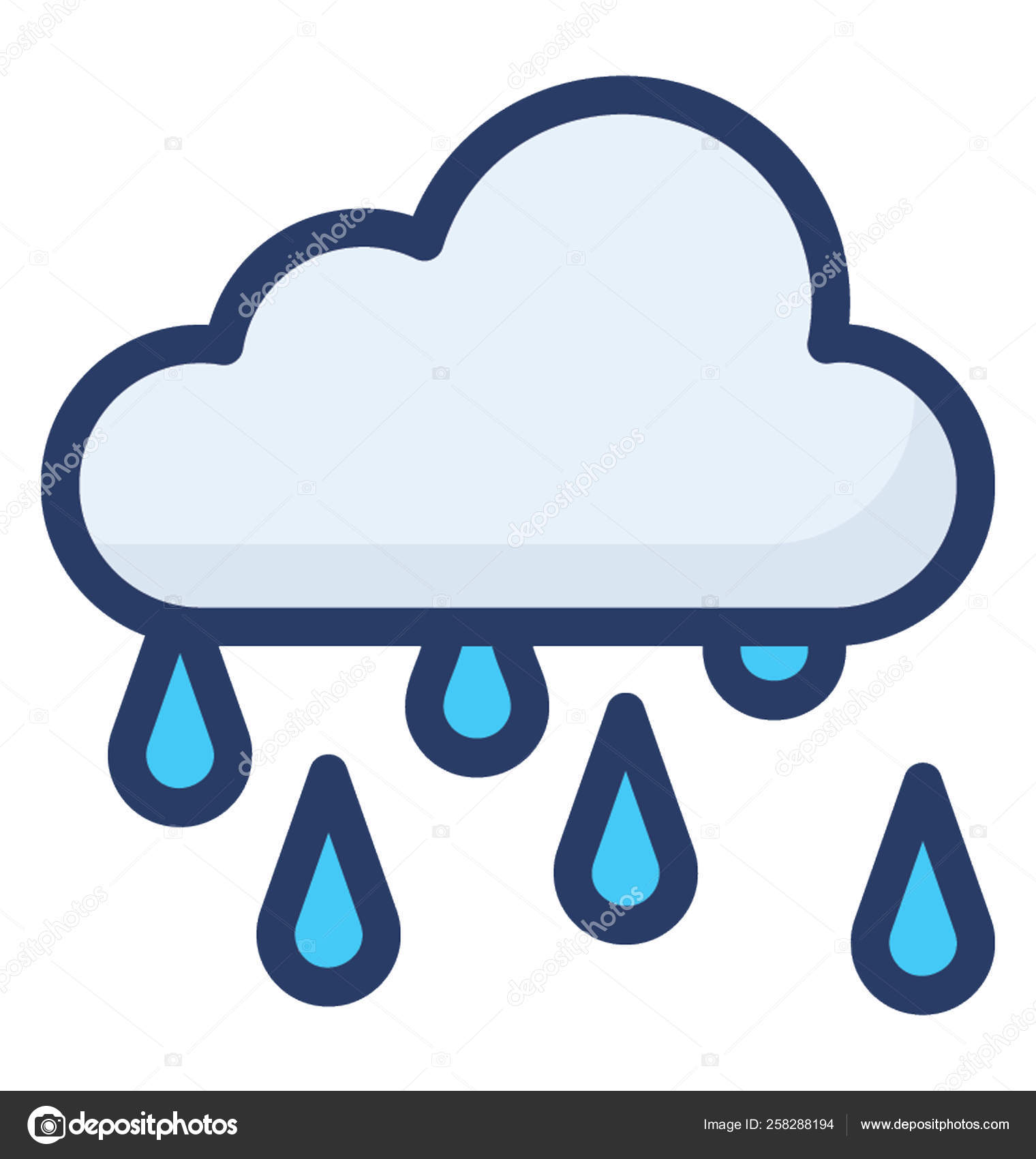 雨のアイコンと雲 ストックベクター C Vectorspoint 雨のアイコンと雲 ストックベクター C Vectorspoint