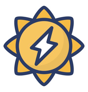 Düz tasarımda enerji proses simgesi.