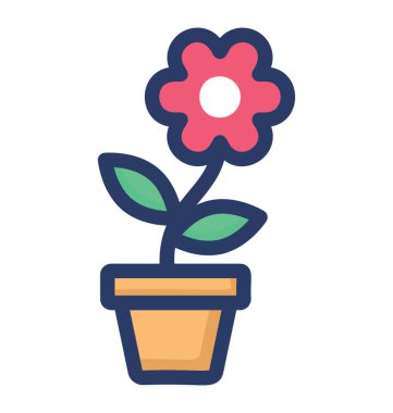 Papatya çiçeği simgesinin düz vektör tasarımı