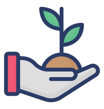 Bitkileri koruyan bir bitkinin simgesi.