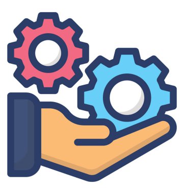 Yönetim simgesinin düz vektörü