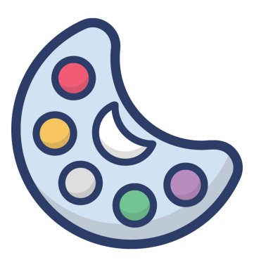 Renk paletinin düz vektör simgesi.