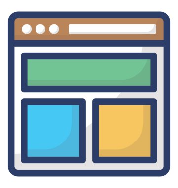 Web tasarımı düz vektör tasarımı