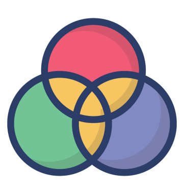 rGB kombinasyonunun düz vektör simgesi.