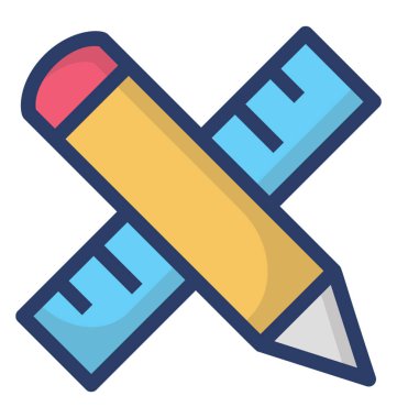 Grafik araçlarının düz vektör simgesi 