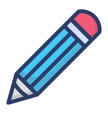 Kalem simgesinin düz vektör simgesi.