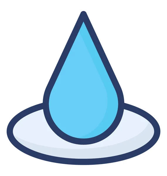 Plat Vector Ontwerp Van Waterdruppel Icoon — Stockvector