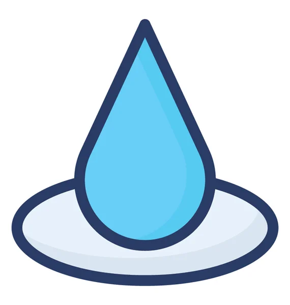 Diseño Vector Plano Del Icono Gota Agua — Vector de stock