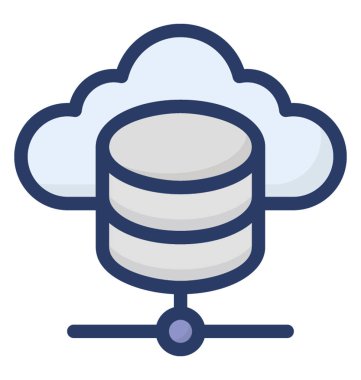 Beyaz arka plan bulut depolama simgesini 