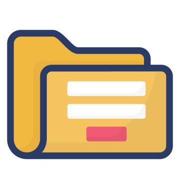 Klasör simgesini düz tasarım 