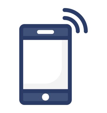 Akıllı telefon sinyalleri kavramı, düz tasarım simgesi 