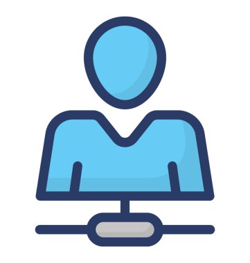 Kullanıcı ağı, düz tasarım simgesi