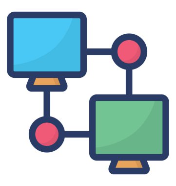 Beyaz arka planda yalıtılmış veri aktarımının düz tasarımı 