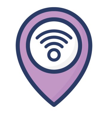 Düz tasarımda arama konumu simgesi.