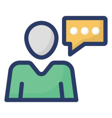 İletişim simgesinin düz tasarımı.