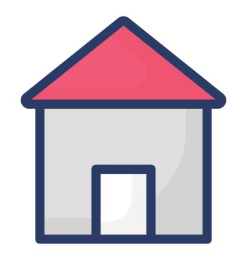 Düz tasarım ev simgesini.