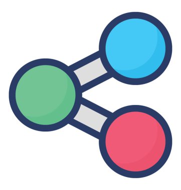 Shar ağının düz vektör tasarımı.