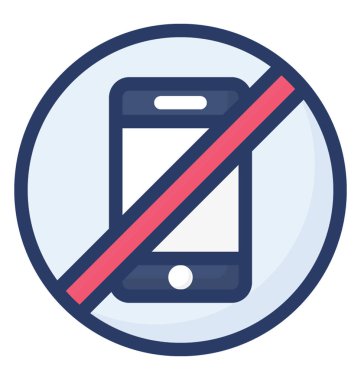 Telefon yasağı düz vektör tasarımı 