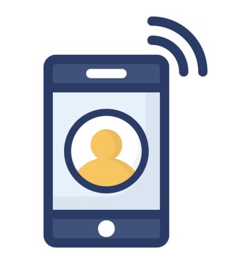 Düz tasarımda wifi, mobil wifi vektörü ile mobil.