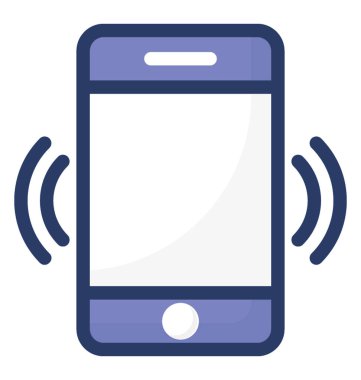 Düz tasarımda wifi, mobil wifi vektörü ile mobil.